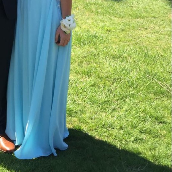 Light Blue Formal Dress - size 6/8 - Picture 4 of 6